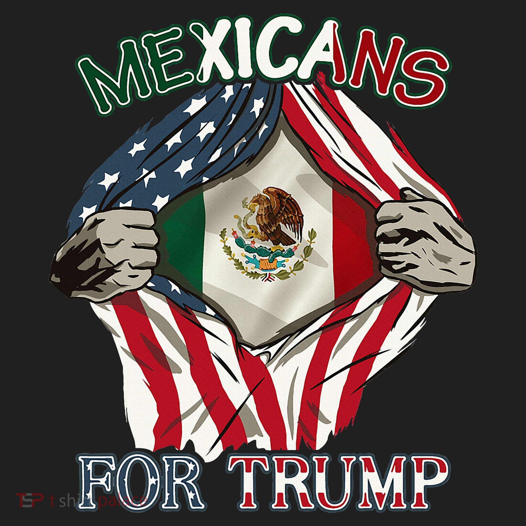 Mexicans For Trump 2024 Mexico Usa Friendship Flag Beanie