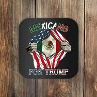 Mexicans For Trump 2024 Mexico Usa Friendship Flag Coaster thumb 0