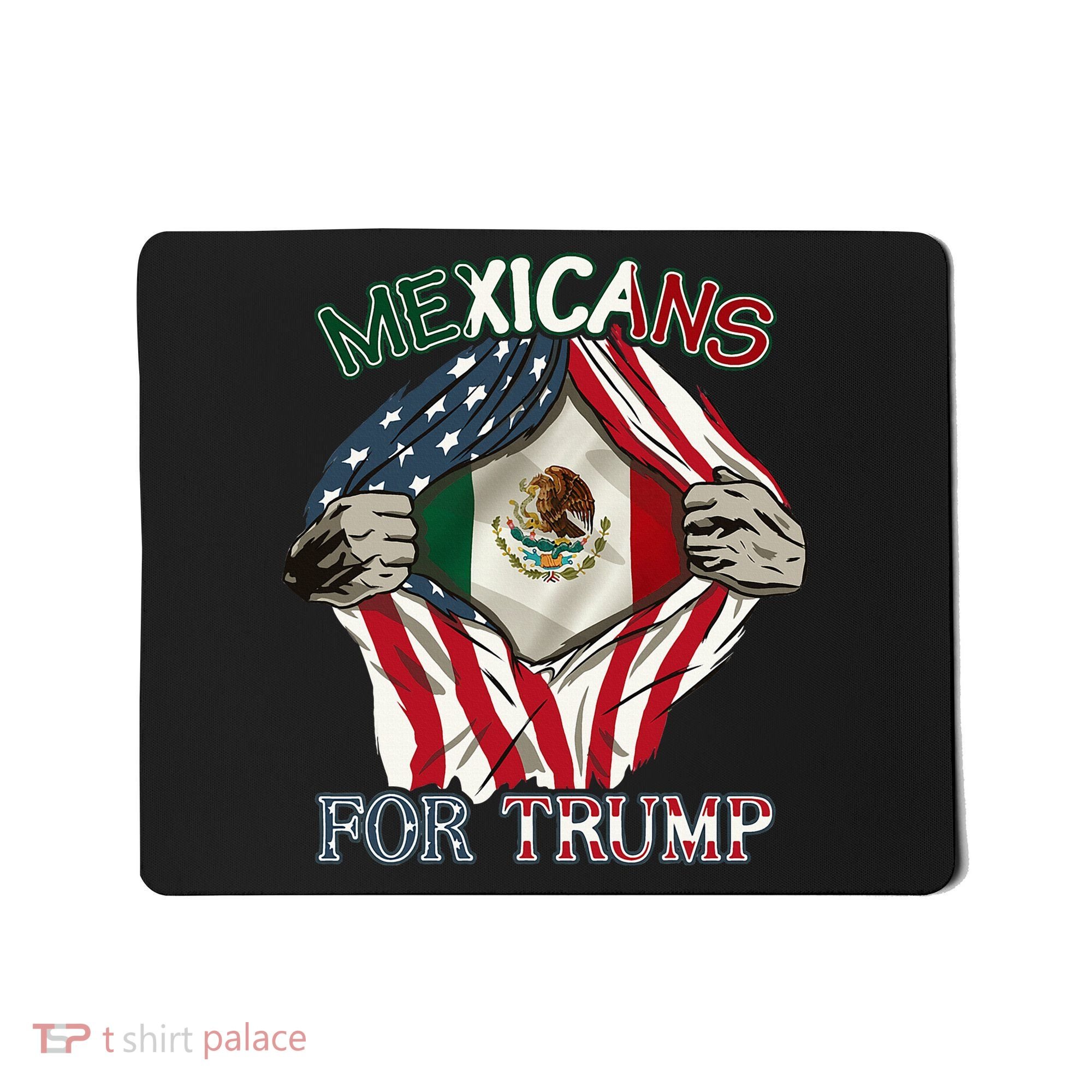 Mexicans For Trump 2024 Mexico Usa Friendship Flag Mousepad