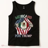 Mexicans For Trump 2024 Mexico Usa Friendship Flag Tank Top thumb 2