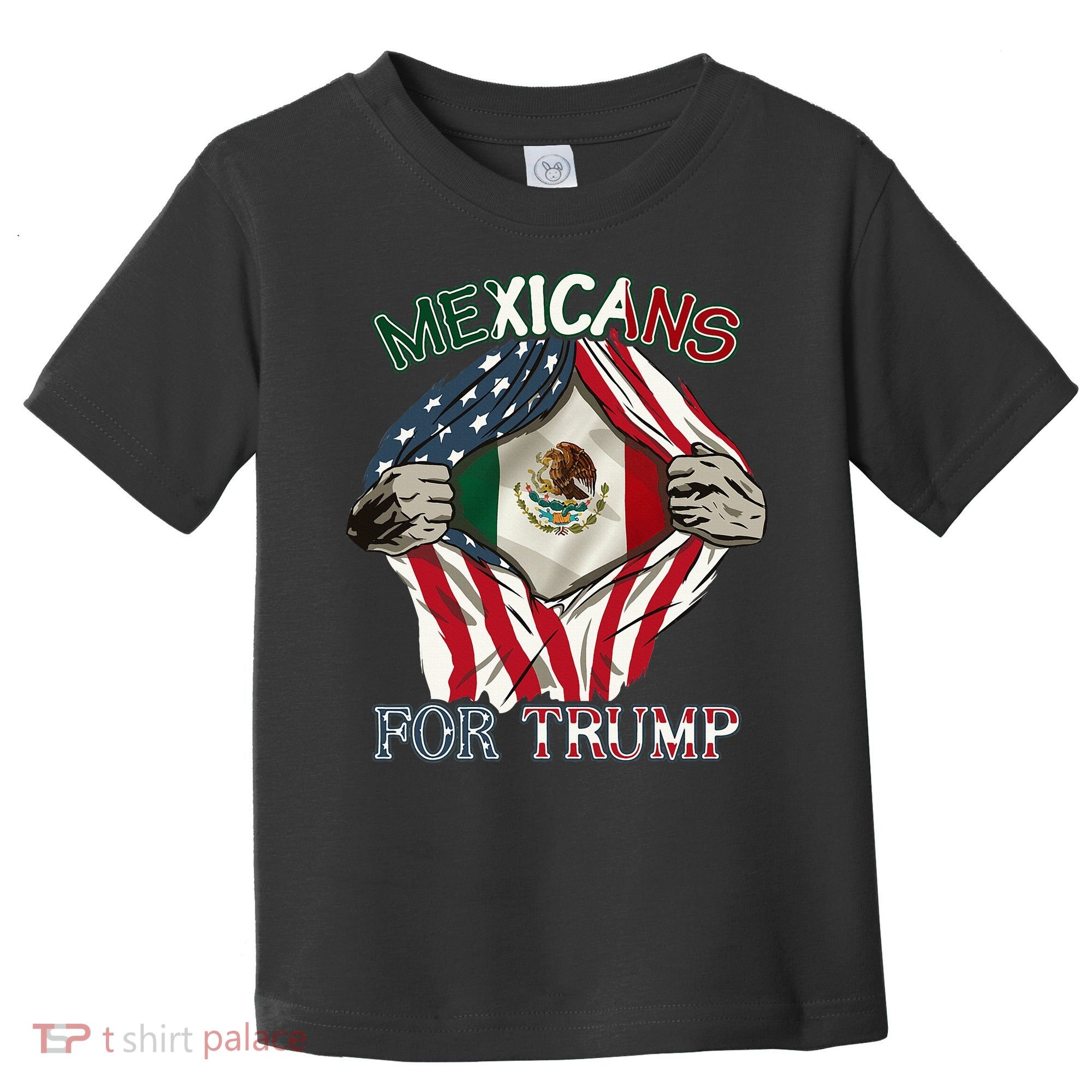 Mexicans For Trump 2024 Mexico Usa Friendship Flag Toddler T-Shirt
