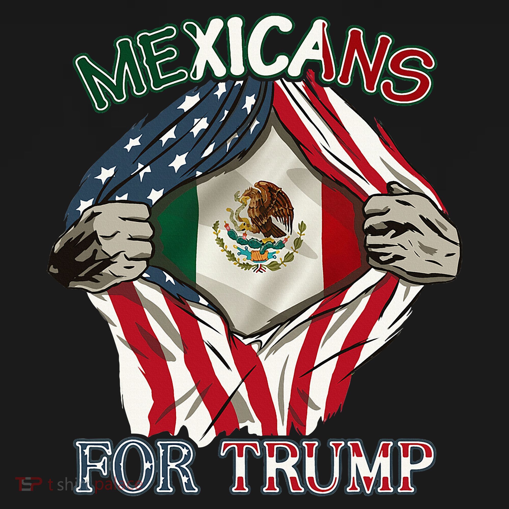 Mexicans For Trump 2024 Mexico Usa Friendship Flag Visor