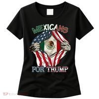 Mexicans For Trump 2024 Mexico Usa Friendship Flag Women's T-Shirt thumb 0
