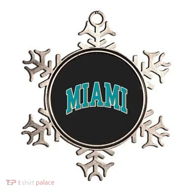 Miami Florida Throwback Design Print Classic Ornament