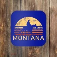 Montana For The Cow Cow Horse Lover Rancher Farmer Gift Coaster thumb 0