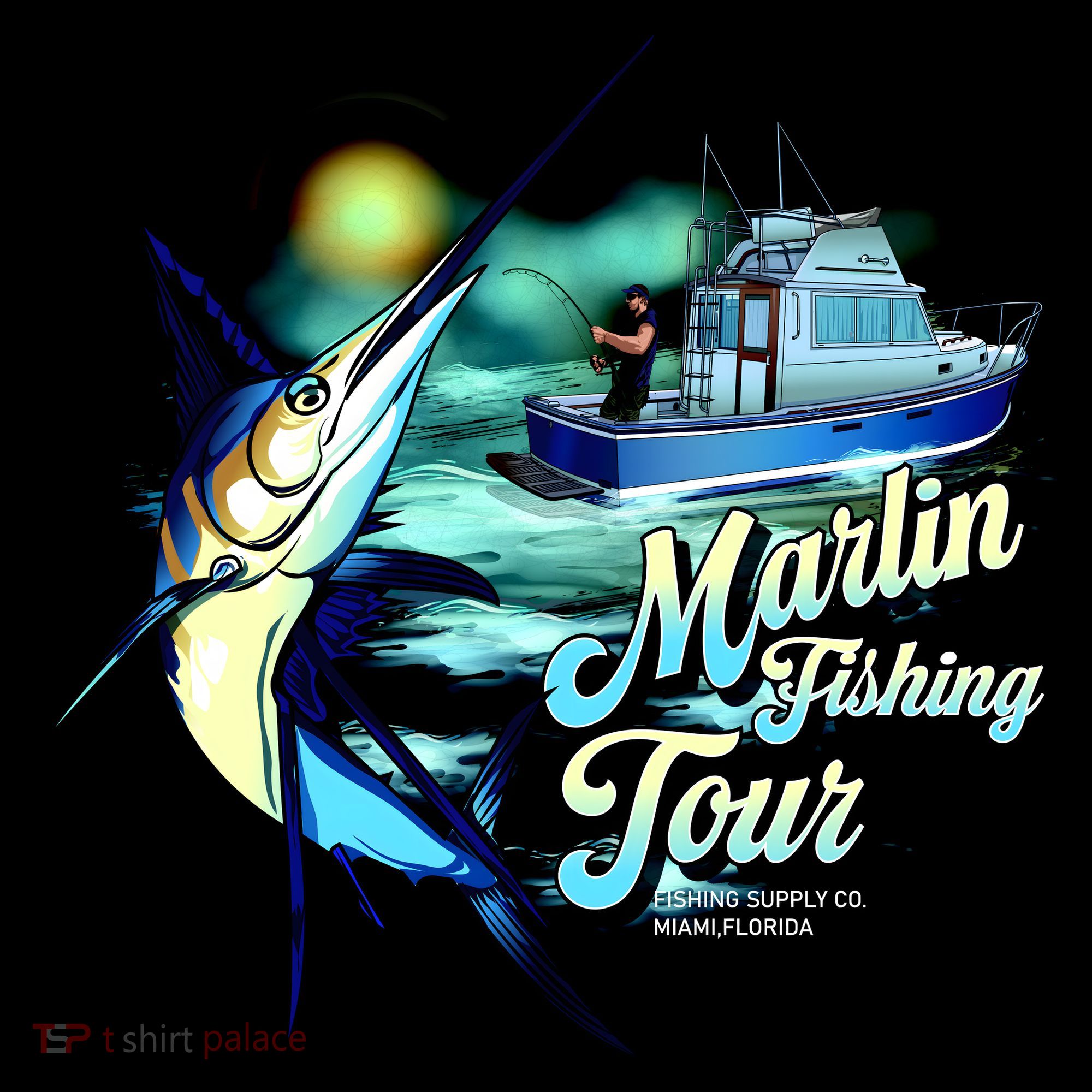 Marlin Fishing Tour Toddler Hoodie