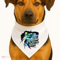 Marlin Fishing Tour USA-Made Doggie Bandana thumb 1