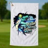 Marlin Fishing Tour Golf Towel thumb 1