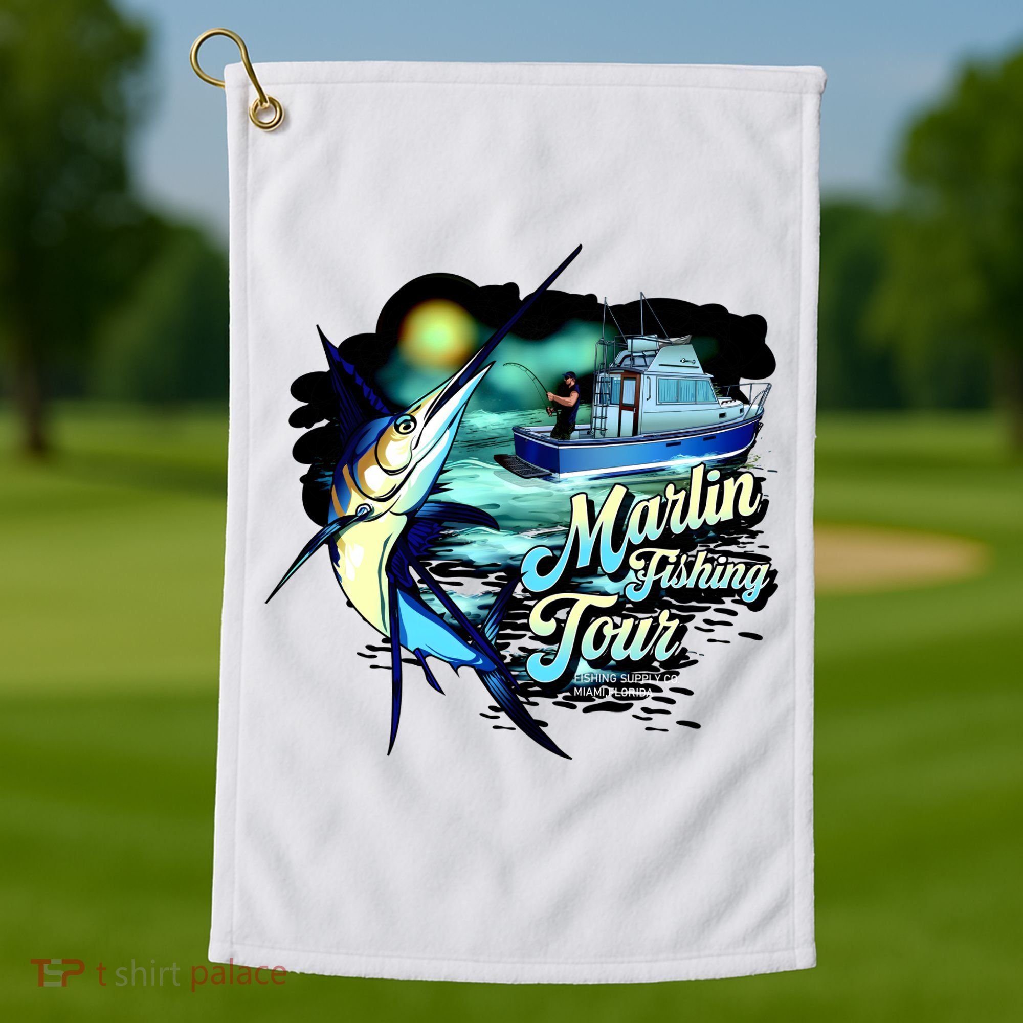 Marlin Fishing Tour Golf Towel
