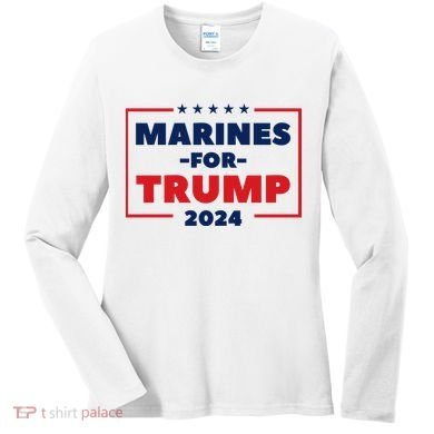 Marines For Trump 2024 Women's Long Sleeve Shirt