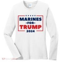 Marines For Trump 2024 Women's Long Sleeve Shirt thumb 0