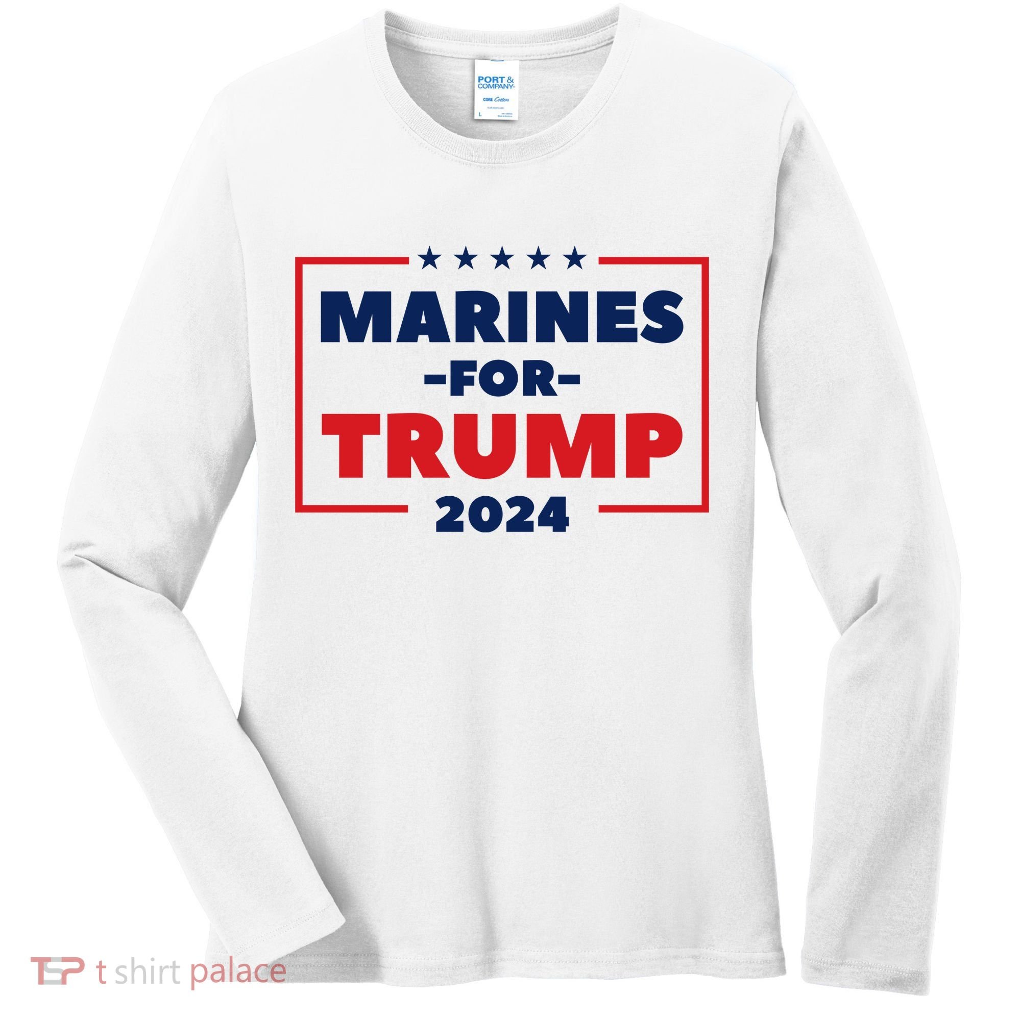 Marines For Trump 2024 Women's Long Sleeve Shirt