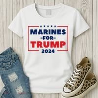 Marines For Trump 2024 Women's T-Shirt thumb 3