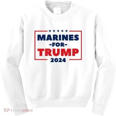 Marines For Trump 2024 Kids Sweatshirt