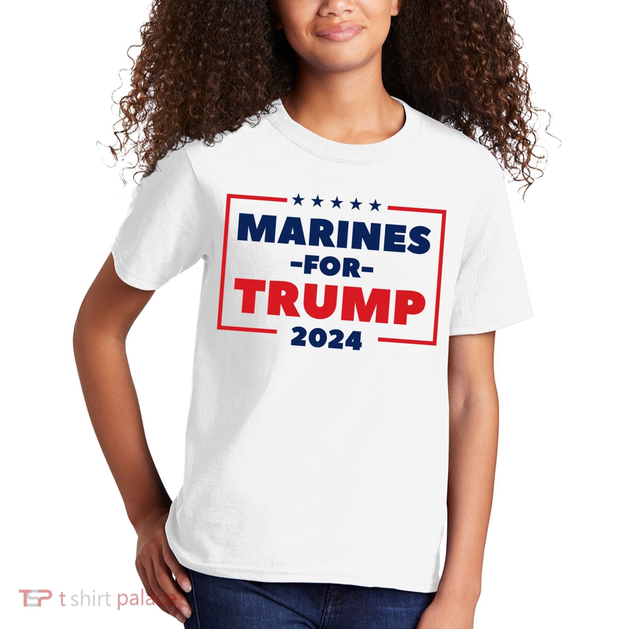 Marines For Trump 2024 Kids T-Shirt