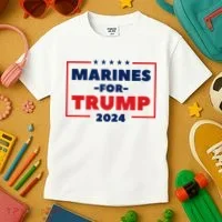 Marines For Trump 2024 Kids T-Shirt thumb 3