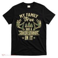 My Family Tree Has A Deer Stand In It Camo Hunting Vintage T-Shirt thumb 0