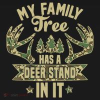My Family Tree Has A Deer Stand In It Camo Hunting Vintage T-Shirt thumb 7