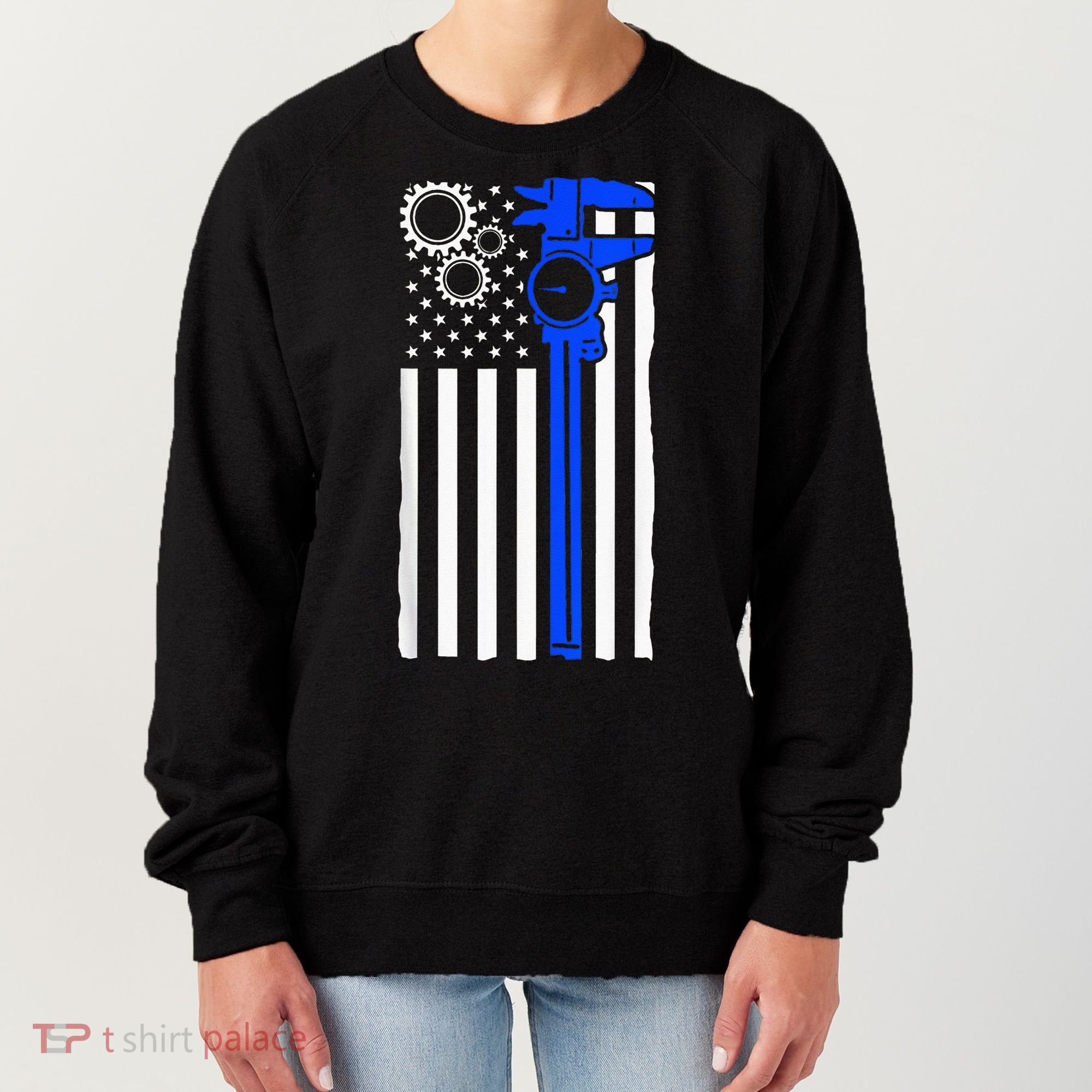 Machinist Flag Tools CNC Machine Operator Machining Women's Sweatshirt