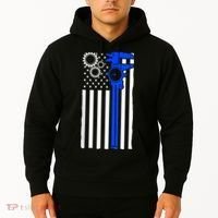 Machinist Flag Tools CNC Machine Operator Machining Hoodie thumb 2