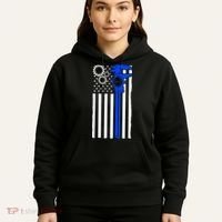 Machinist Flag Tools CNC Machine Operator Machining Hoodie thumb 5