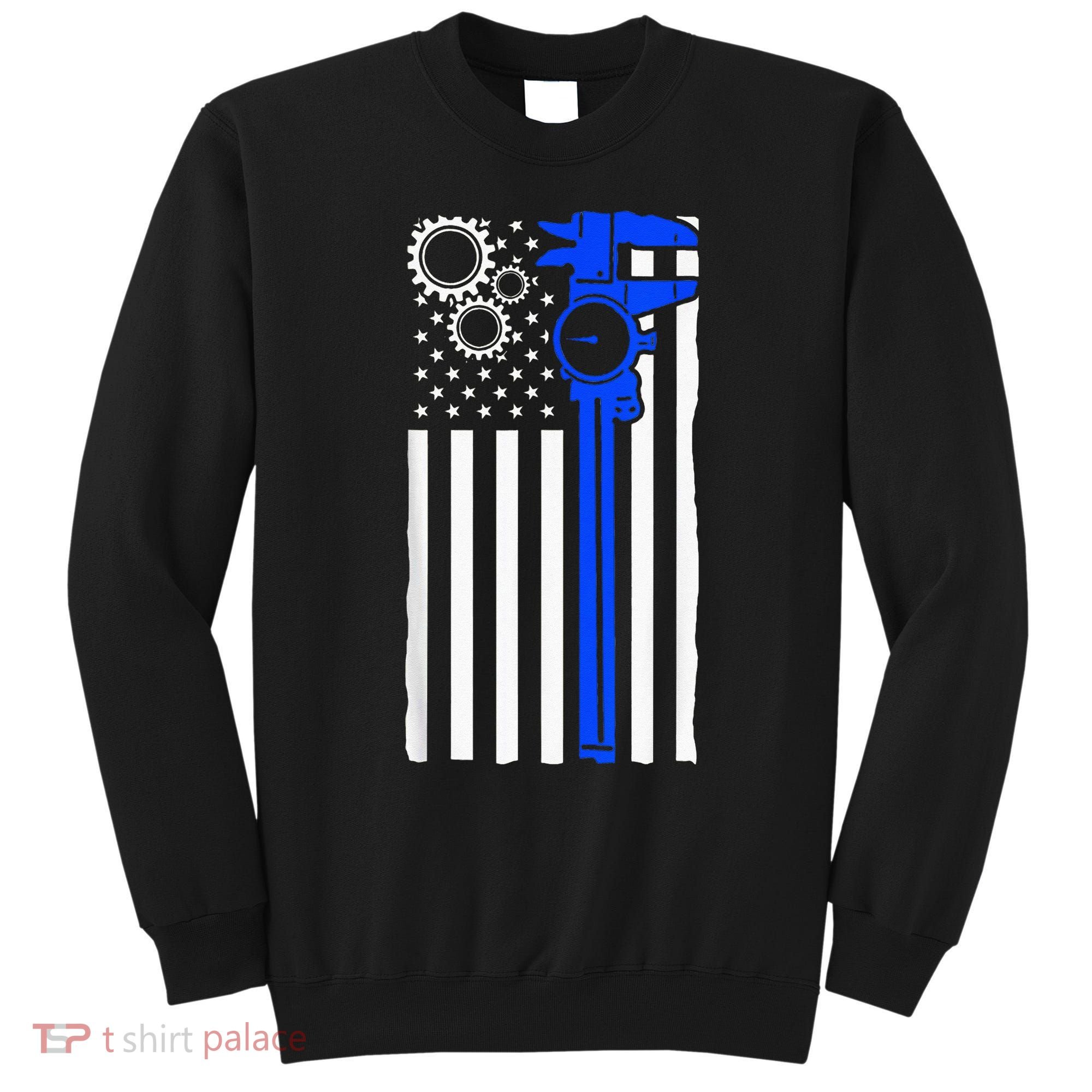 Machinist Flag Tools CNC Machine Operator Machining Sweatshirt