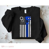 Machinist Flag Tools CNC Machine Operator Machining Sweatshirt thumb 2
