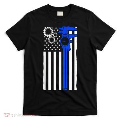 Machinist Flag Tools CNC Machine Operator Machining T-Shirt