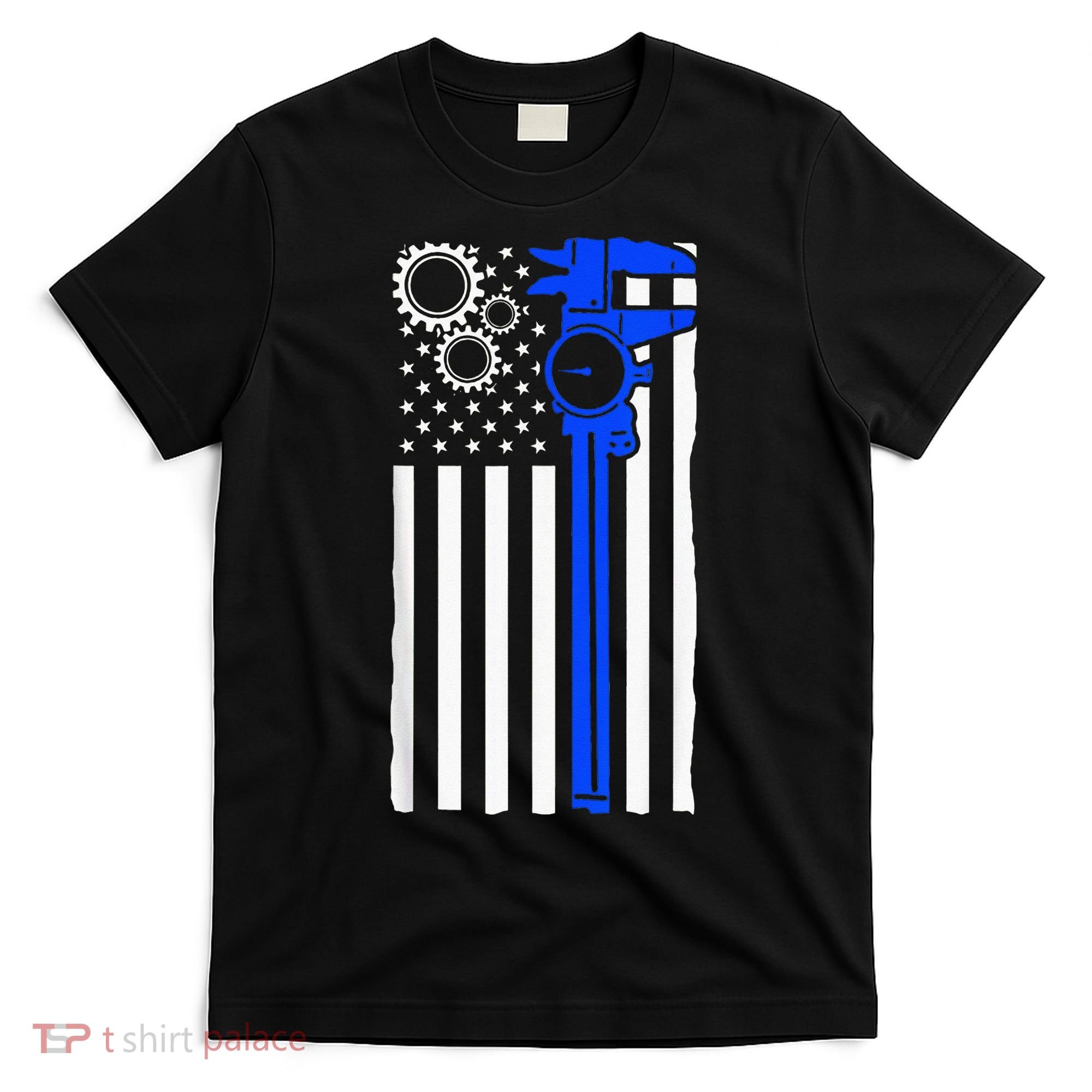 Machinist Flag Tools CNC Machine Operator Machining T-Shirt