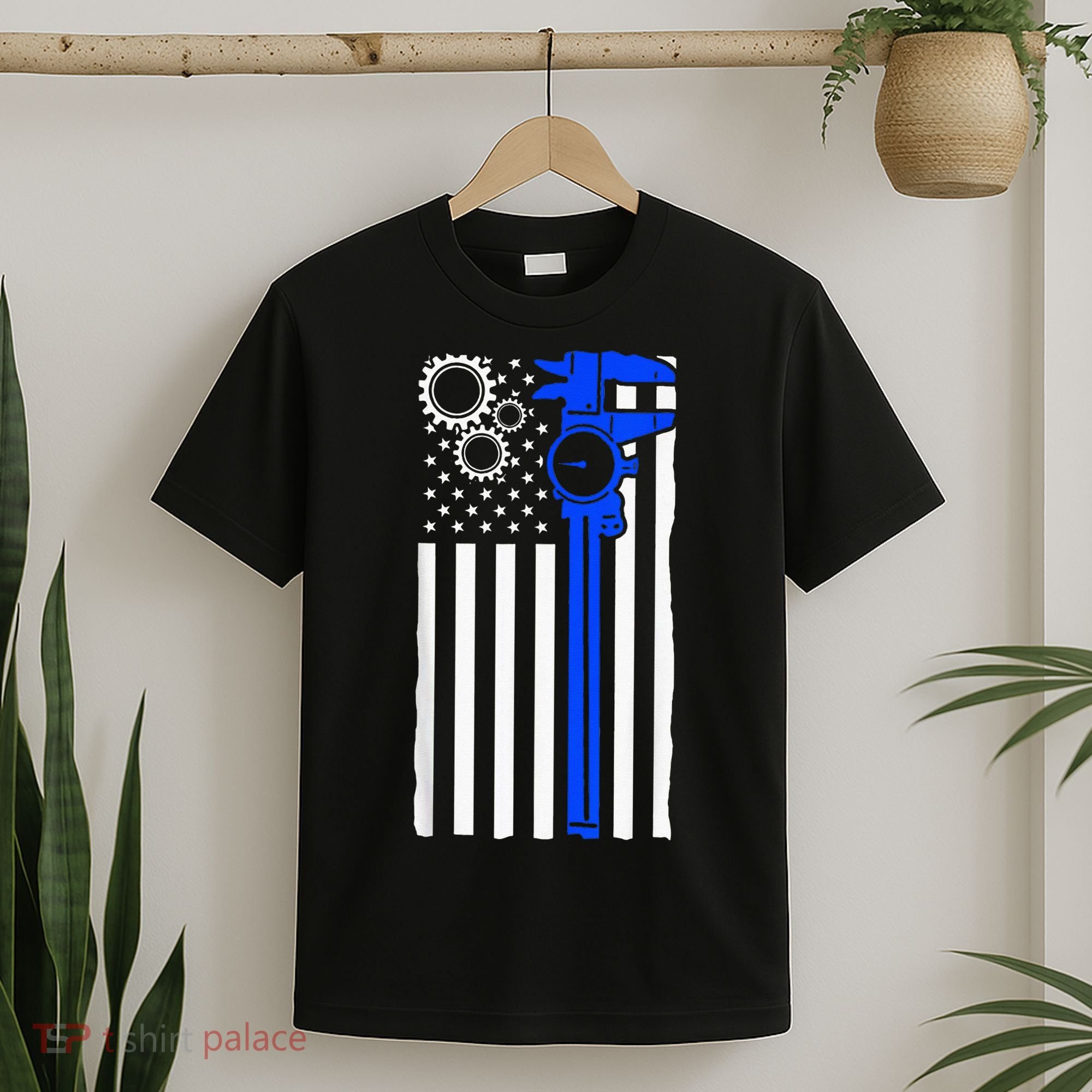 Machinist Flag Tools CNC Machine Operator Machining T-Shirt
