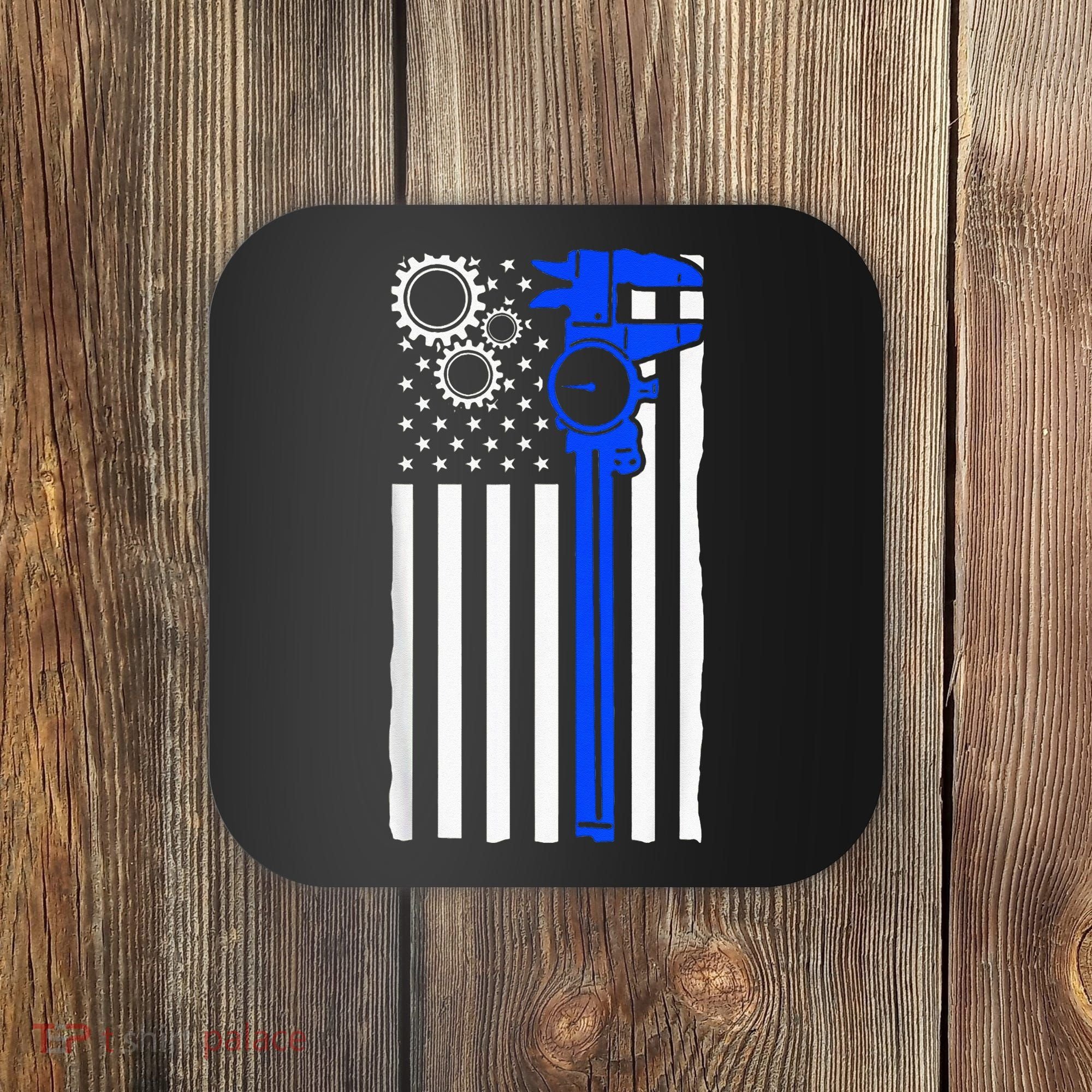 Machinist Flag Tools CNC Machine Operator Machining Coaster