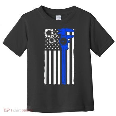 Machinist Flag Tools CNC Machine Operator Machining Toddler T-Shirt