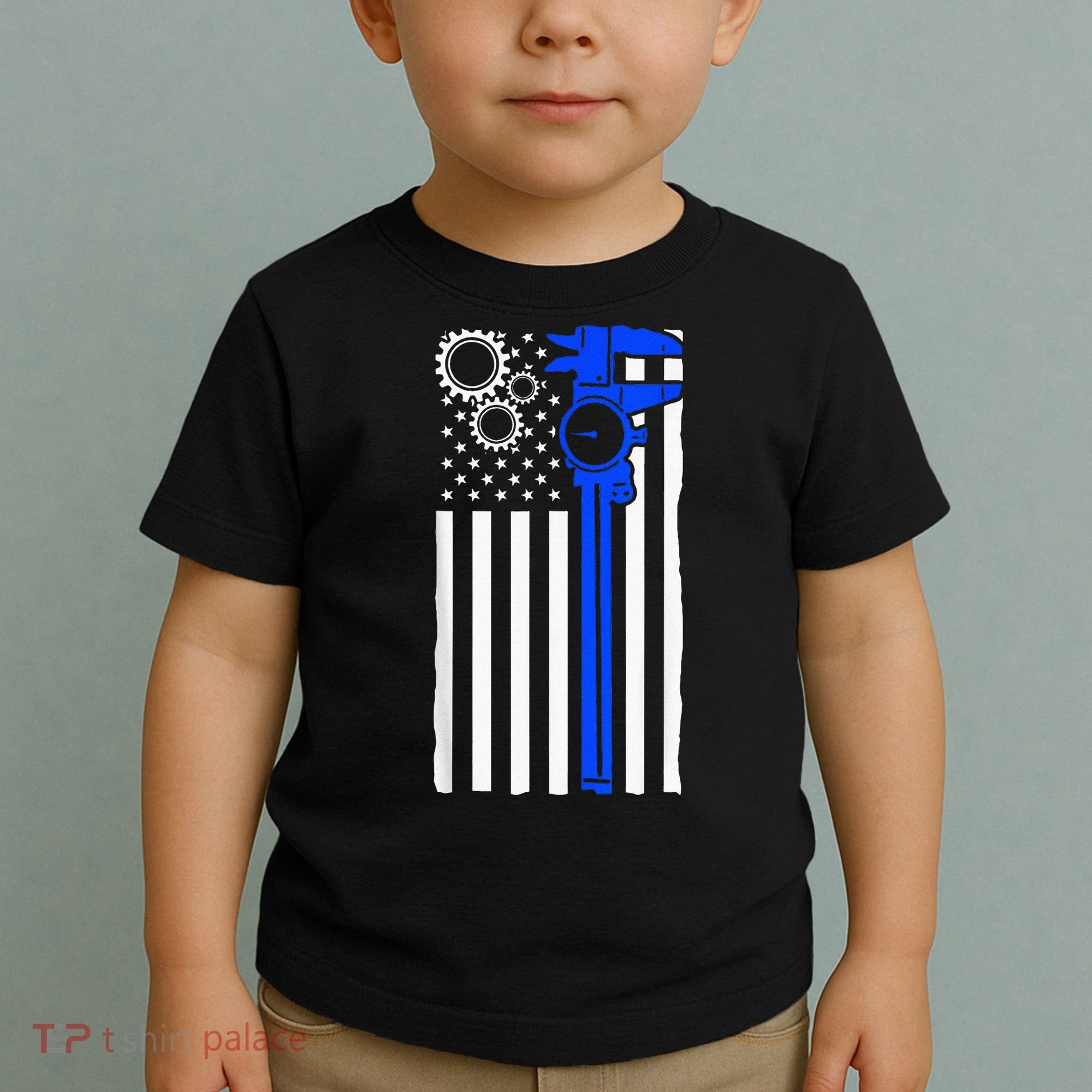 Machinist Flag Tools CNC Machine Operator Machining Toddler T-Shirt