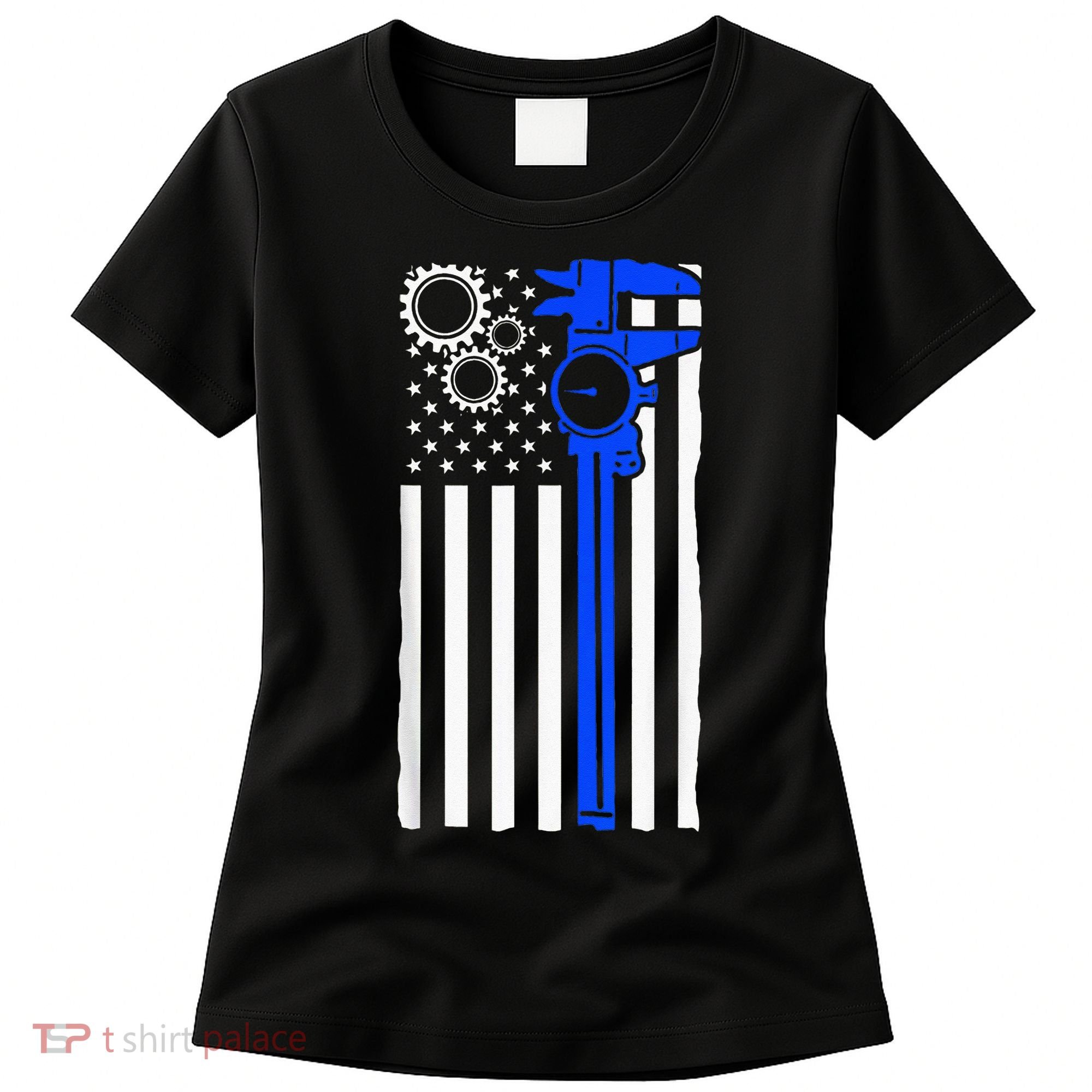 Machinist Flag Tools CNC Machine Operator Machining Women's T-Shirt