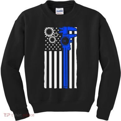 Machinist Flag Tools CNC Machine Operator Machining Kids Sweatshirt