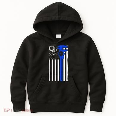 Machinist Flag Tools CNC Machine Operator Machining Kids Hoodie