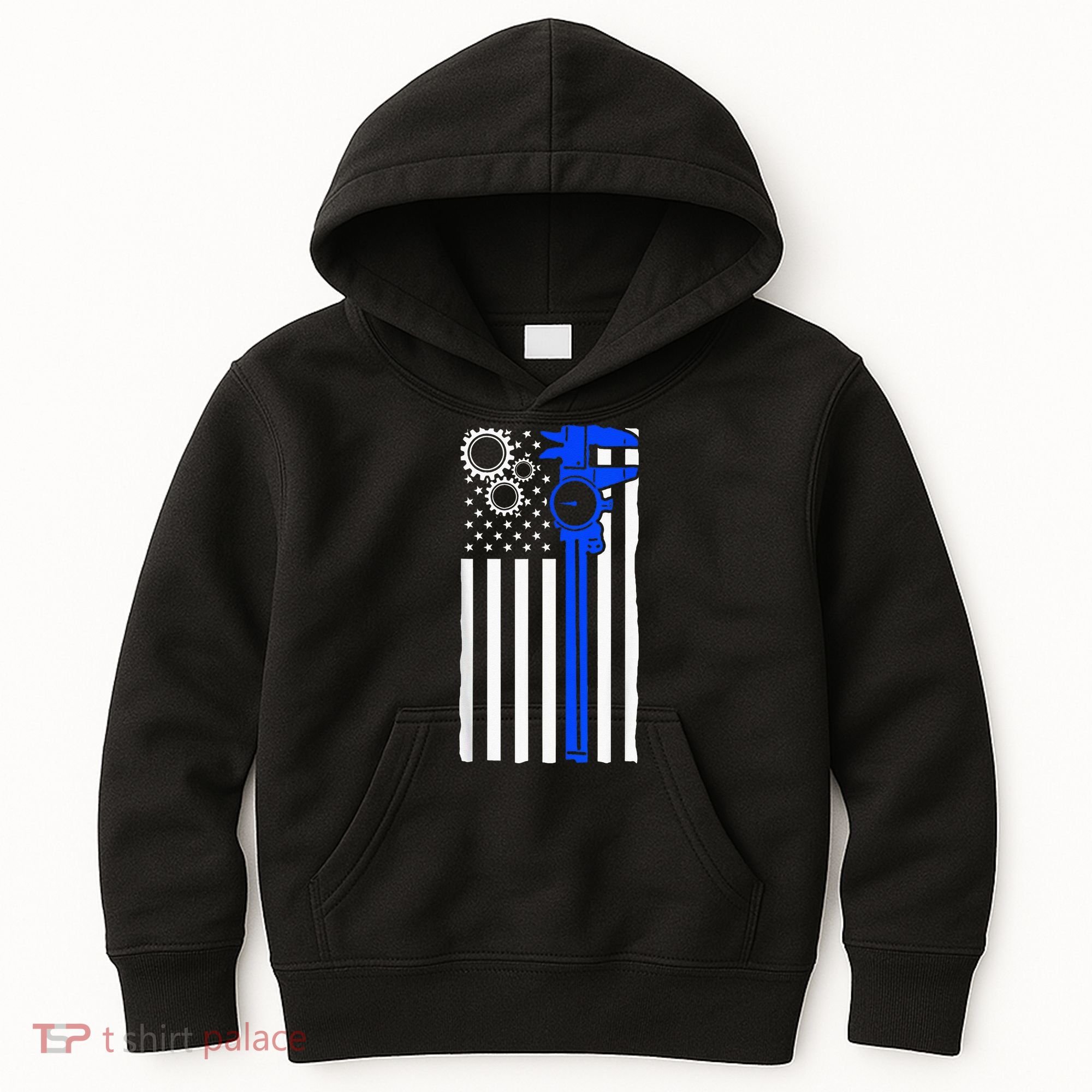 Machinist Flag Tools CNC Machine Operator Machining Kids Hoodie