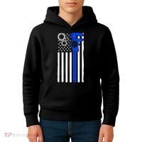 Machinist Flag Tools CNC Machine Operator Machining Kids Hoodie thumb 4