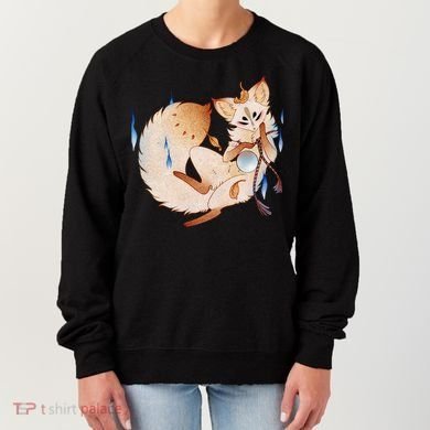 Mischievous Fox Teakitsune Yokai Kitsune Women's Sweatshirt