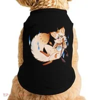 Mischievous Fox Teakitsune Yokai Kitsune Doggie Tank thumb 0