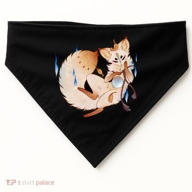 Mischievous Fox Teakitsune Yokai Kitsune USA-Made Doggie Bandana