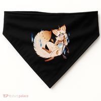 Mischievous Fox Teakitsune Yokai Kitsune USA-Made Doggie Bandana thumb 0