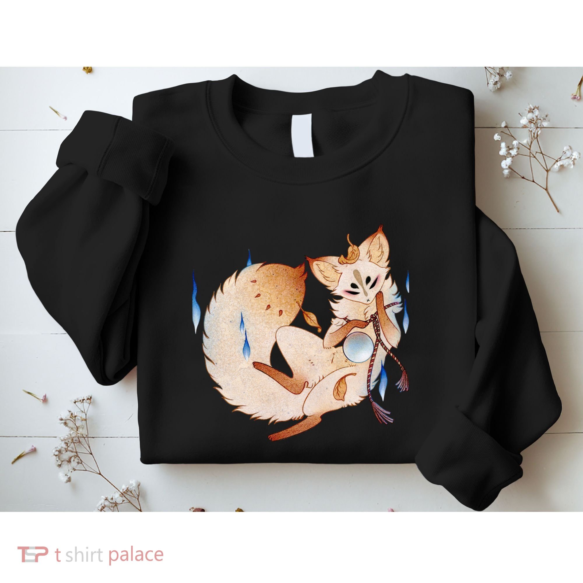 Mischievous Fox Teakitsune Yokai Kitsune Sweatshirt