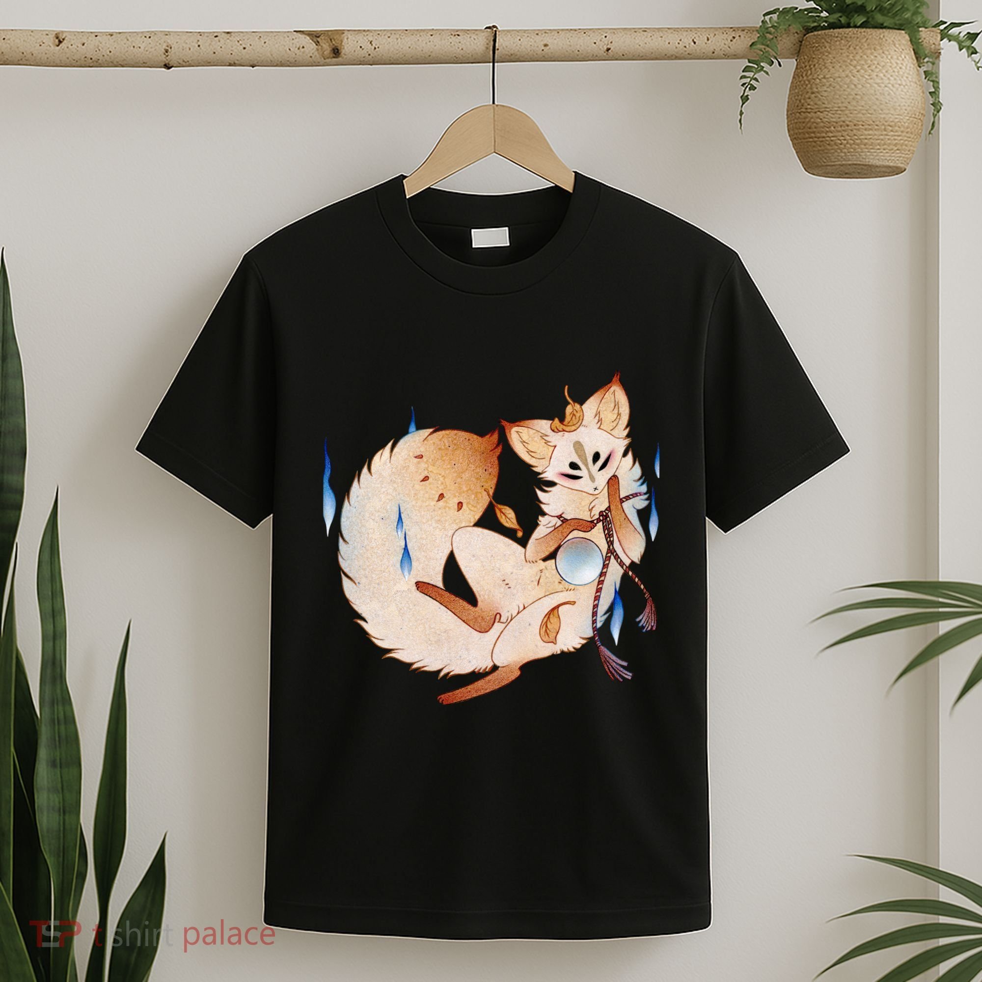 Mischievous Fox Teakitsune Yokai Kitsune T-Shirt