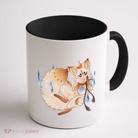 Mischievous Fox Teakitsune Yokai Kitsune Coffee Mug thumb 1