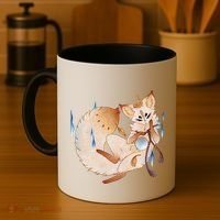 Mischievous Fox Teakitsune Yokai Kitsune Coffee Mug thumb 4
