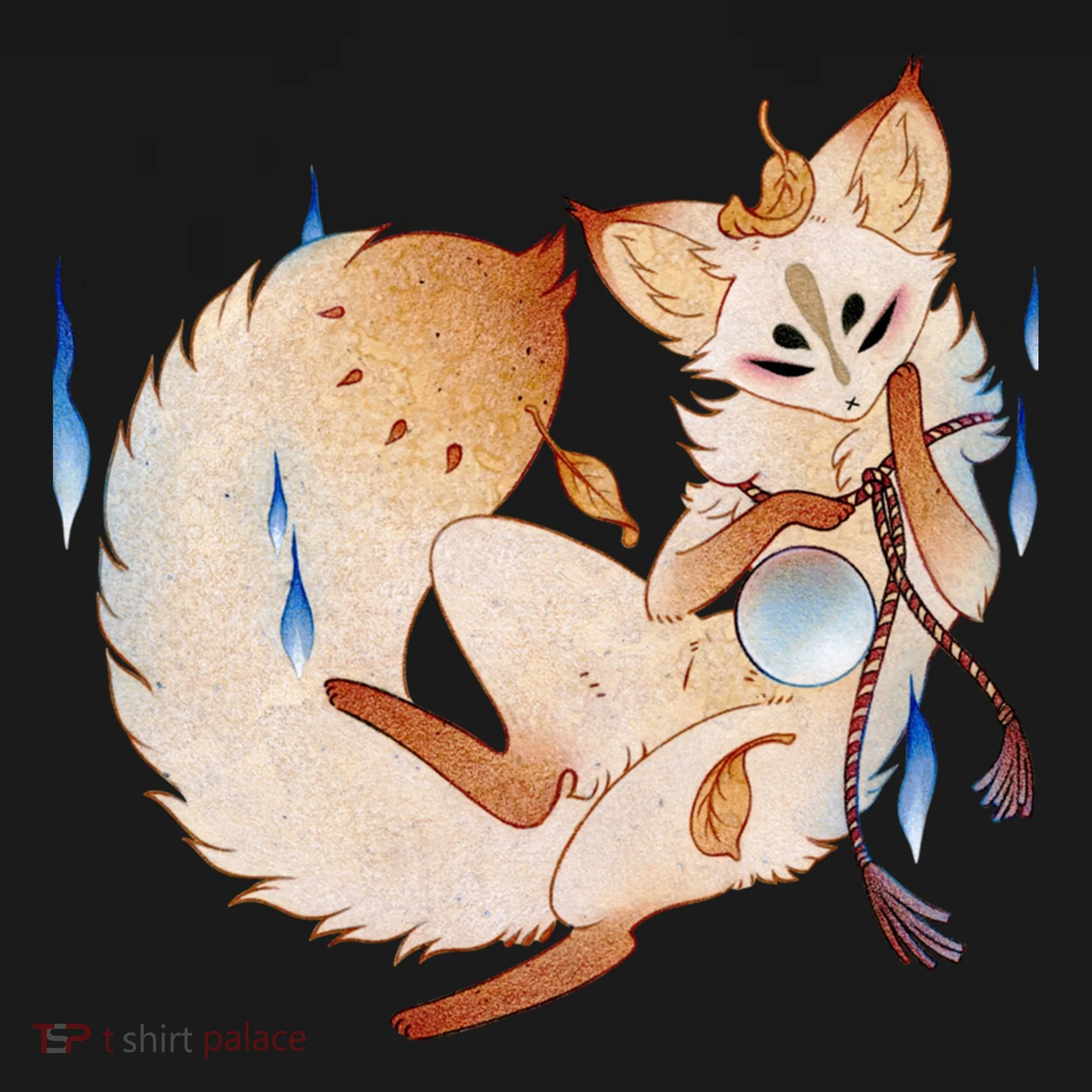 Mischievous Fox Teakitsune Yokai Kitsune Women's Hoodie