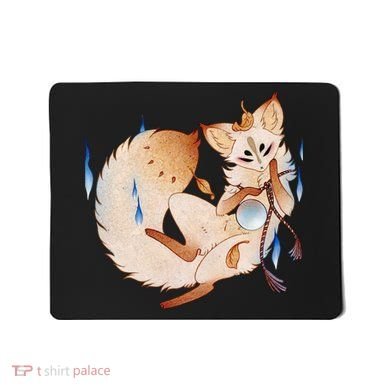 Mischievous Fox Teakitsune Yokai Kitsune Mousepad