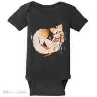 Mischievous Fox Teakitsune Yokai Kitsune Baby Bodysuit thumb 0