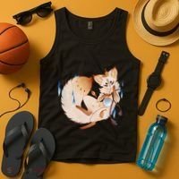 Mischievous Fox Teakitsune Yokai Kitsune Tank Top thumb 4